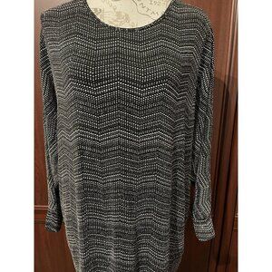 Stretch Tunic Party Dress Black/silver Size S/M 42- 44 QED London